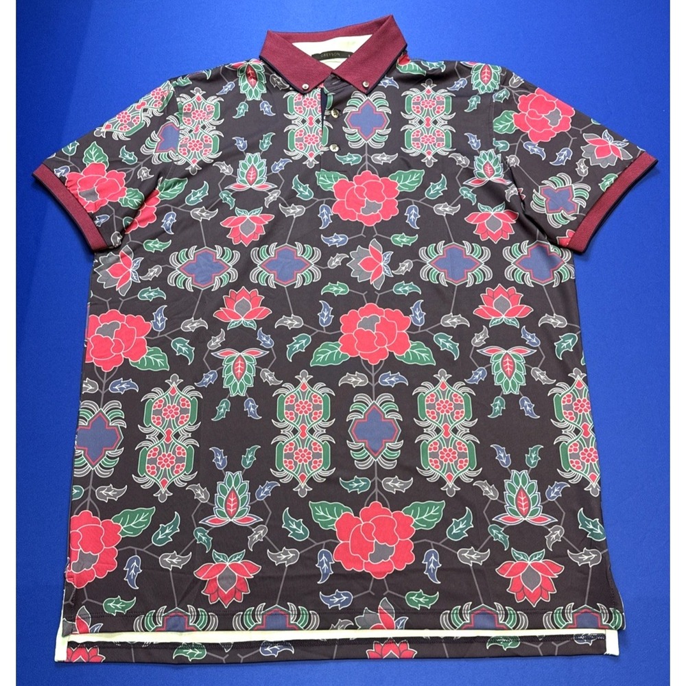 Greyson Golf Polo Mountain Laurel Raven Shirt Mens L‎ Stretch Wicking